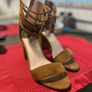 Tan heels. Worn once
